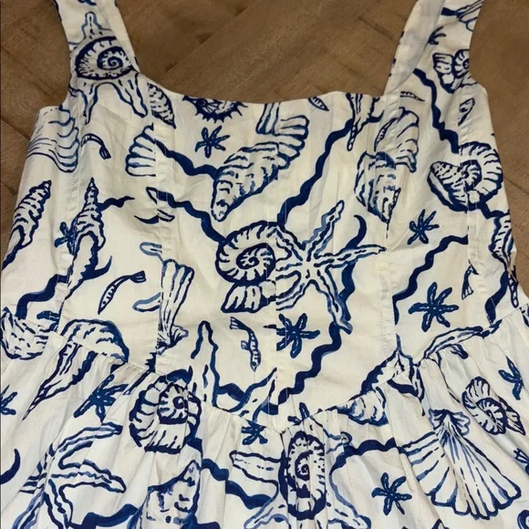 H&M Seashell Dress with Flared Skirt Size Small NWT NEW - Picture 8 of 12